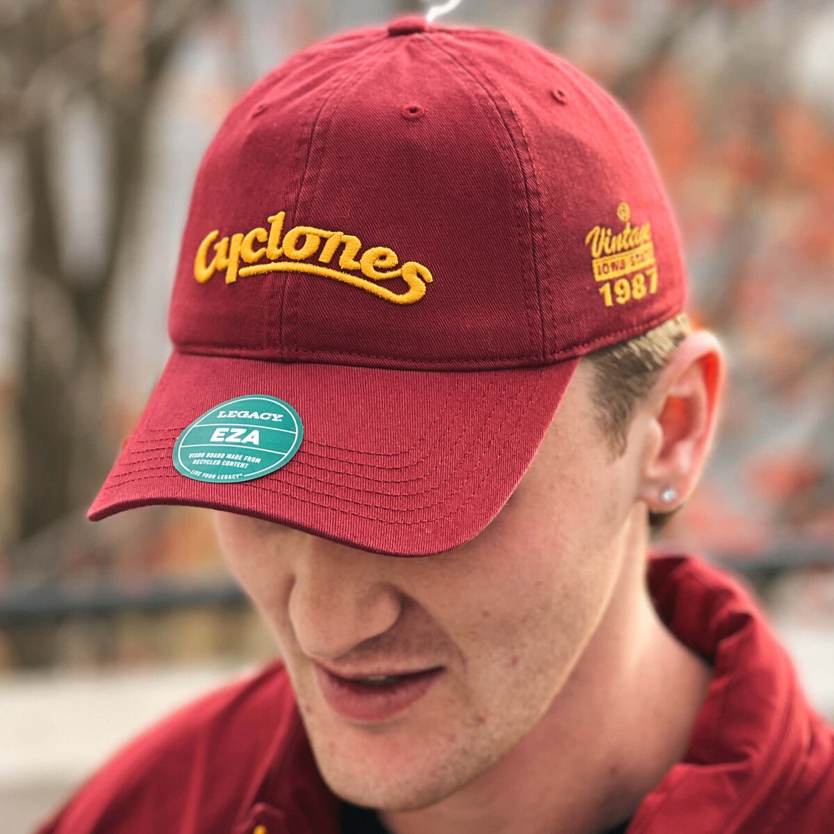 Legacy Cyclones Script Cardinal Unstructured Hat